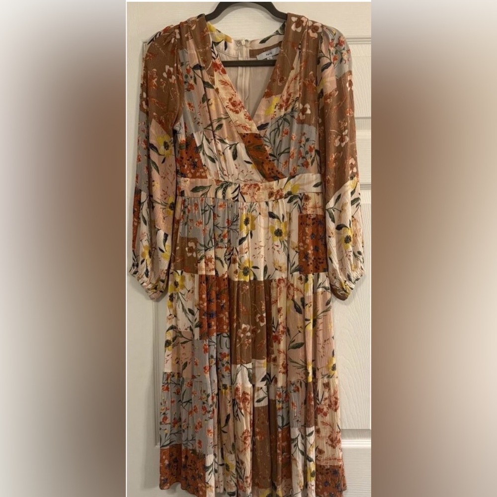 Fate Midi Dress Sz Small Patchwork Boho Peasant Western Romantic Feminine‎ Flowy
